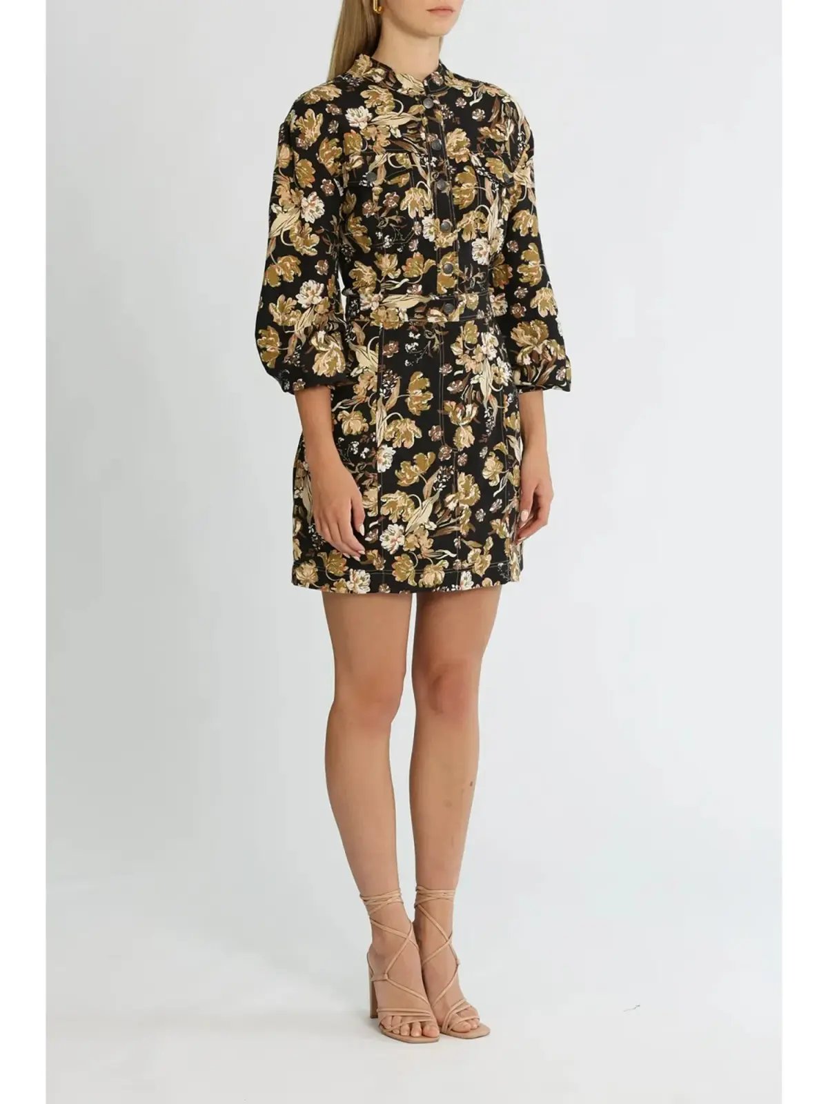 Shona Joy Palermo Panelled Mini Dress in Multi Size AU 14 photo 2