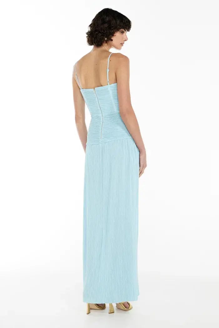 Manning Cartell Double Time Pleat Dress Aqua Spritz Size 10 photo 5