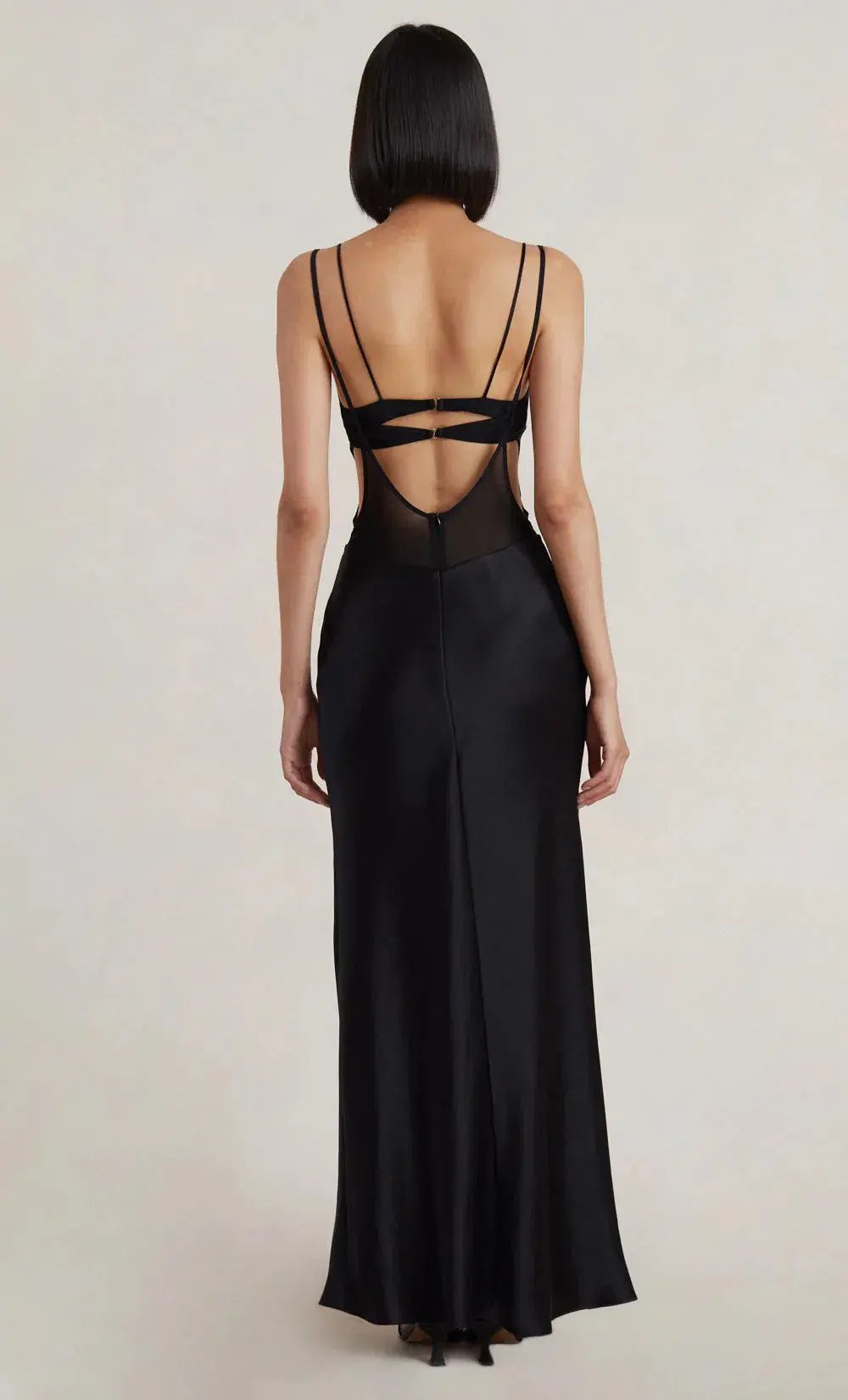 Bec & Bridge Lindsey Cut Out Maxi Dress Black Size M/AU 10 photo 4