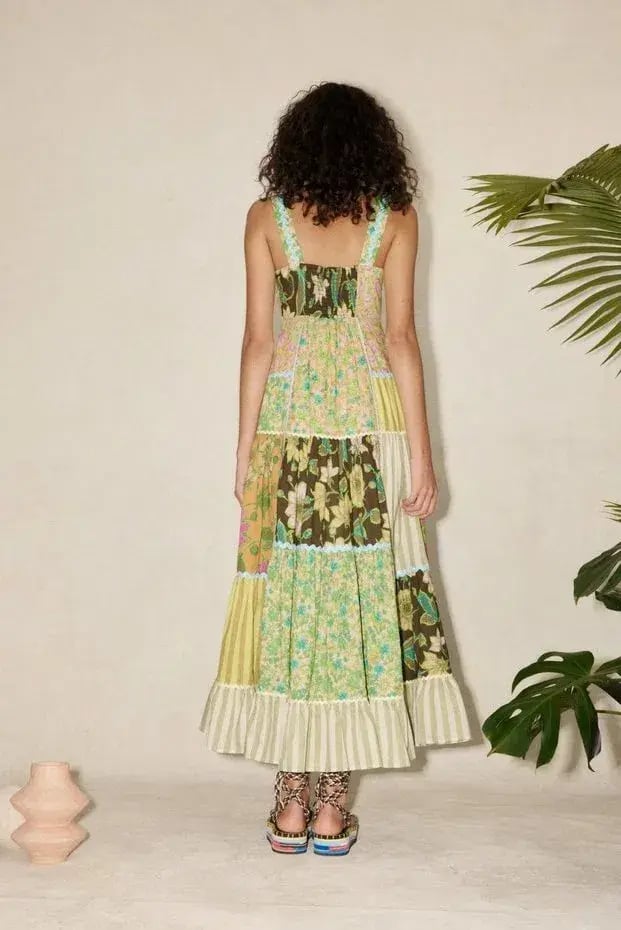 Alemais Winnie Spliced Midi Dress Multi Size AU 8 photo 3