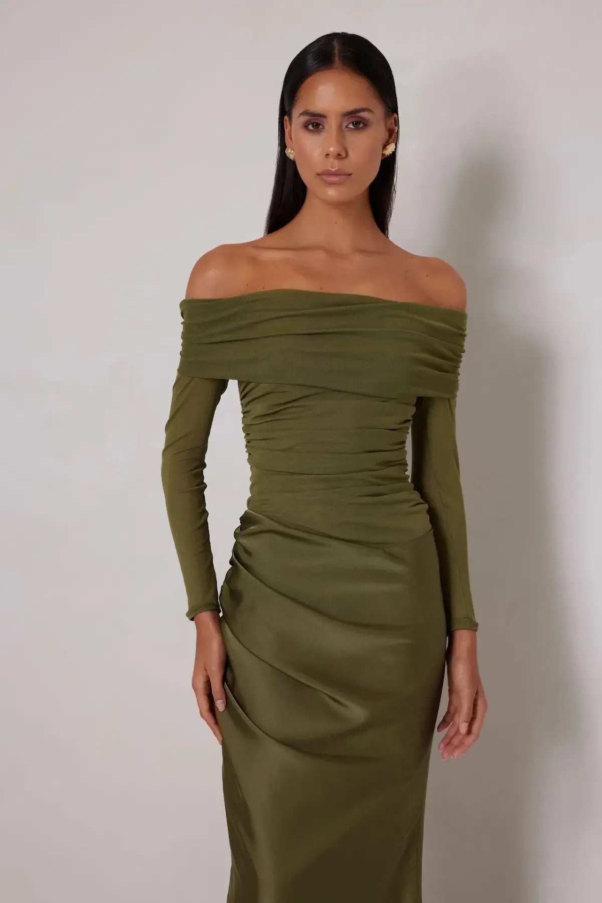 ELLE ZEITOUNE AMY OLIVE MAXI / GREEN / SIZE 8 photo 3