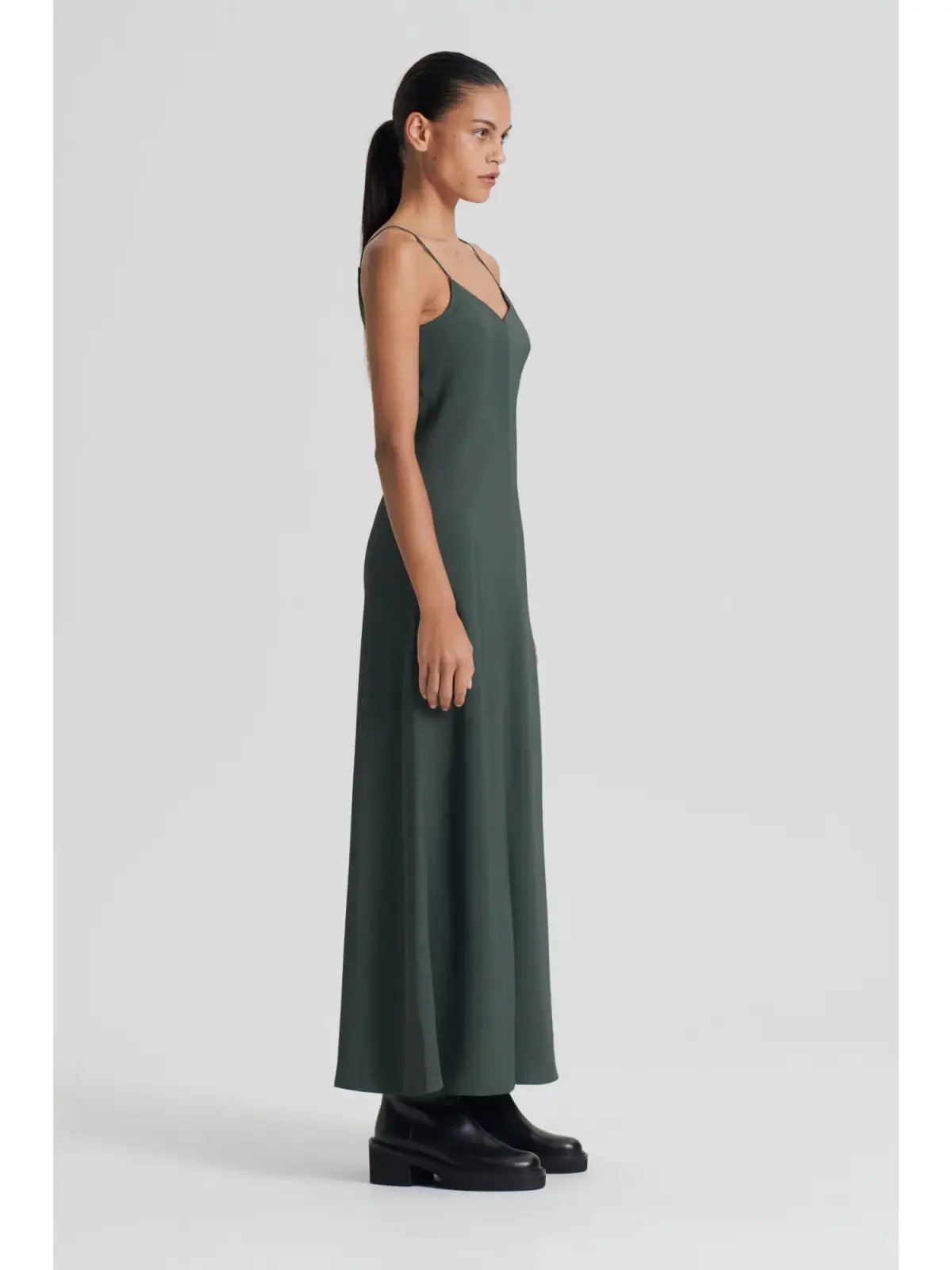 Scanlan Theodore Powdered Viscose Slip Dress in Safari Size AU 6 photo 2
