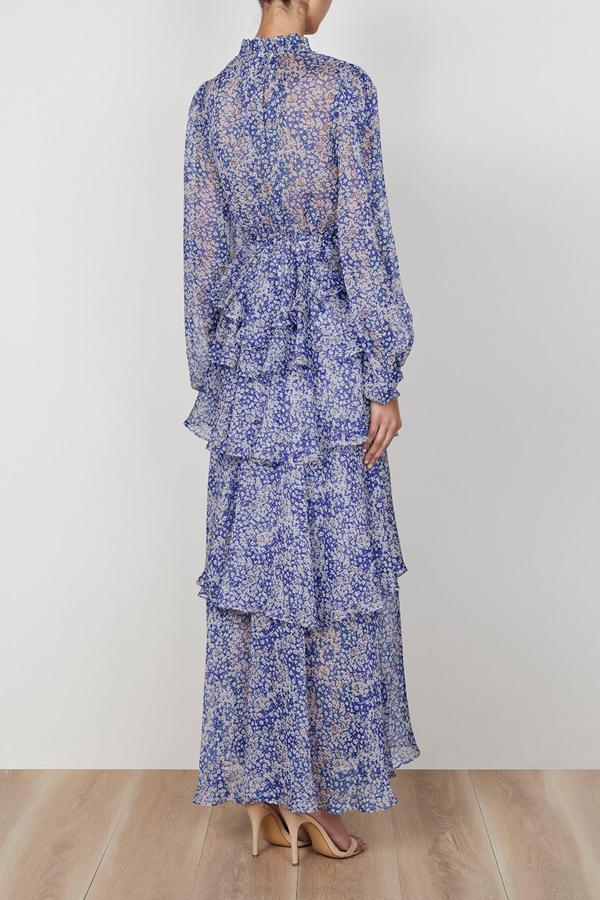 Shona Joy Garner Drawstring Maxi Dress Floral Size 10 photo 3