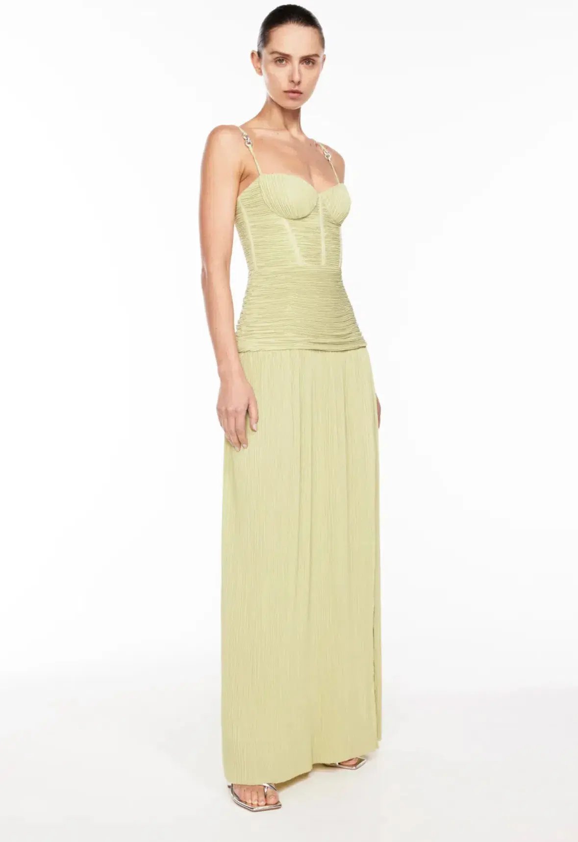 Manning Cartell Double Time Pleat Dress Pistachio Size 8 photo 5