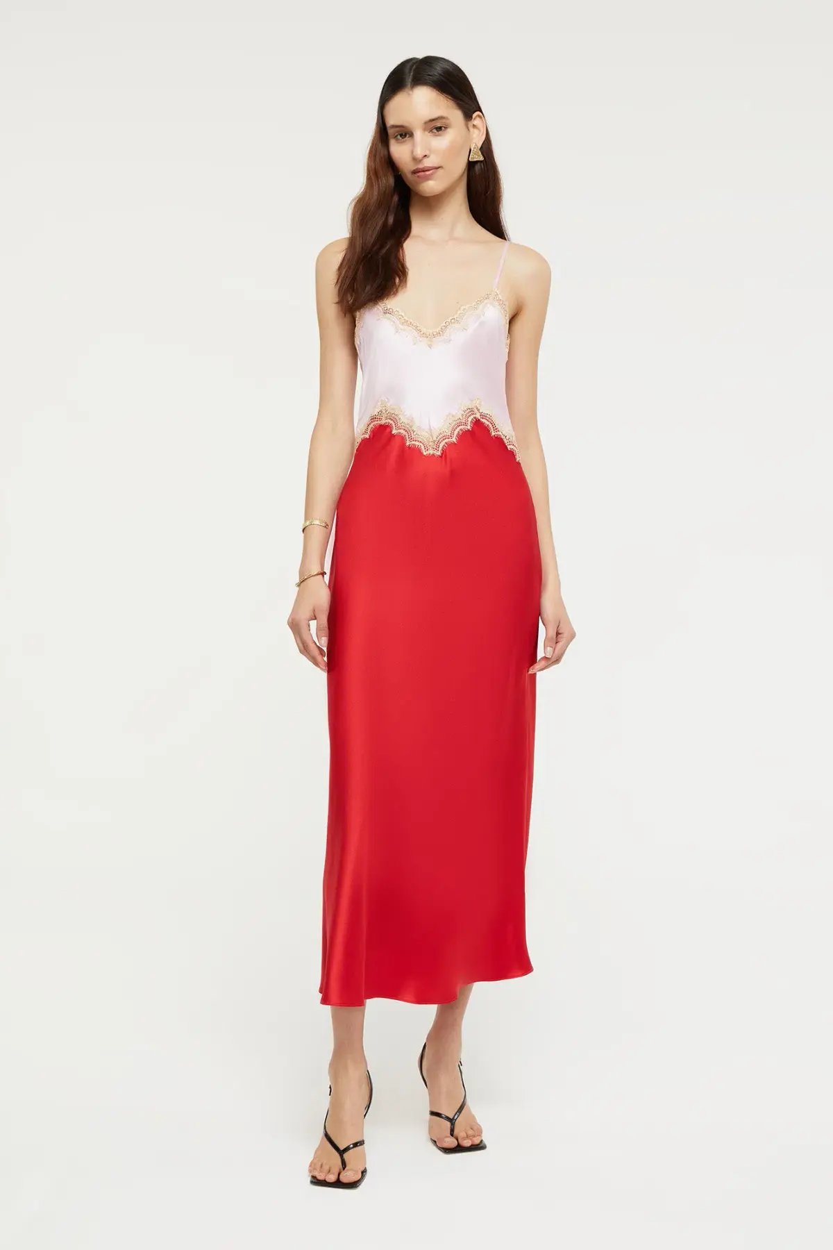 Ginia Hope Dress in Candy Pink and Chilli Red Size  10 photo 2
