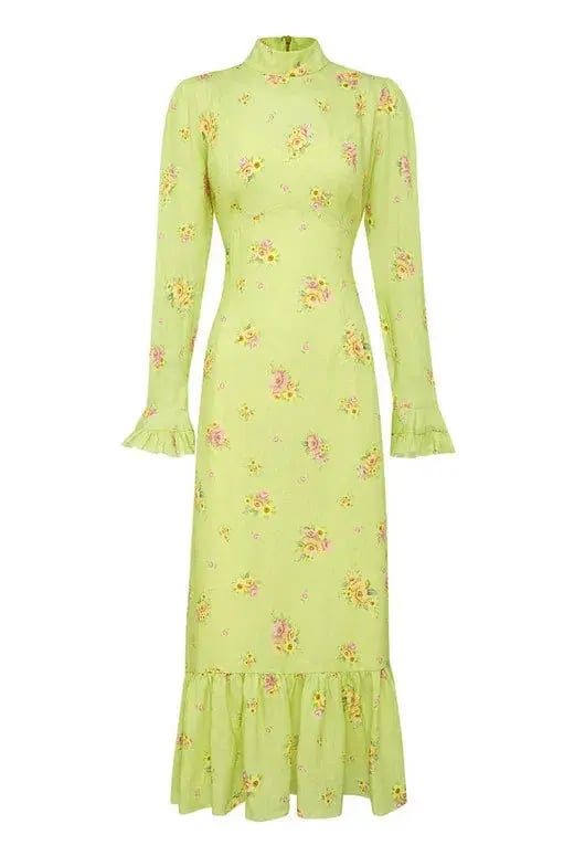 Alémais Clementine Midi Dress Green Size AU 12 photo 5