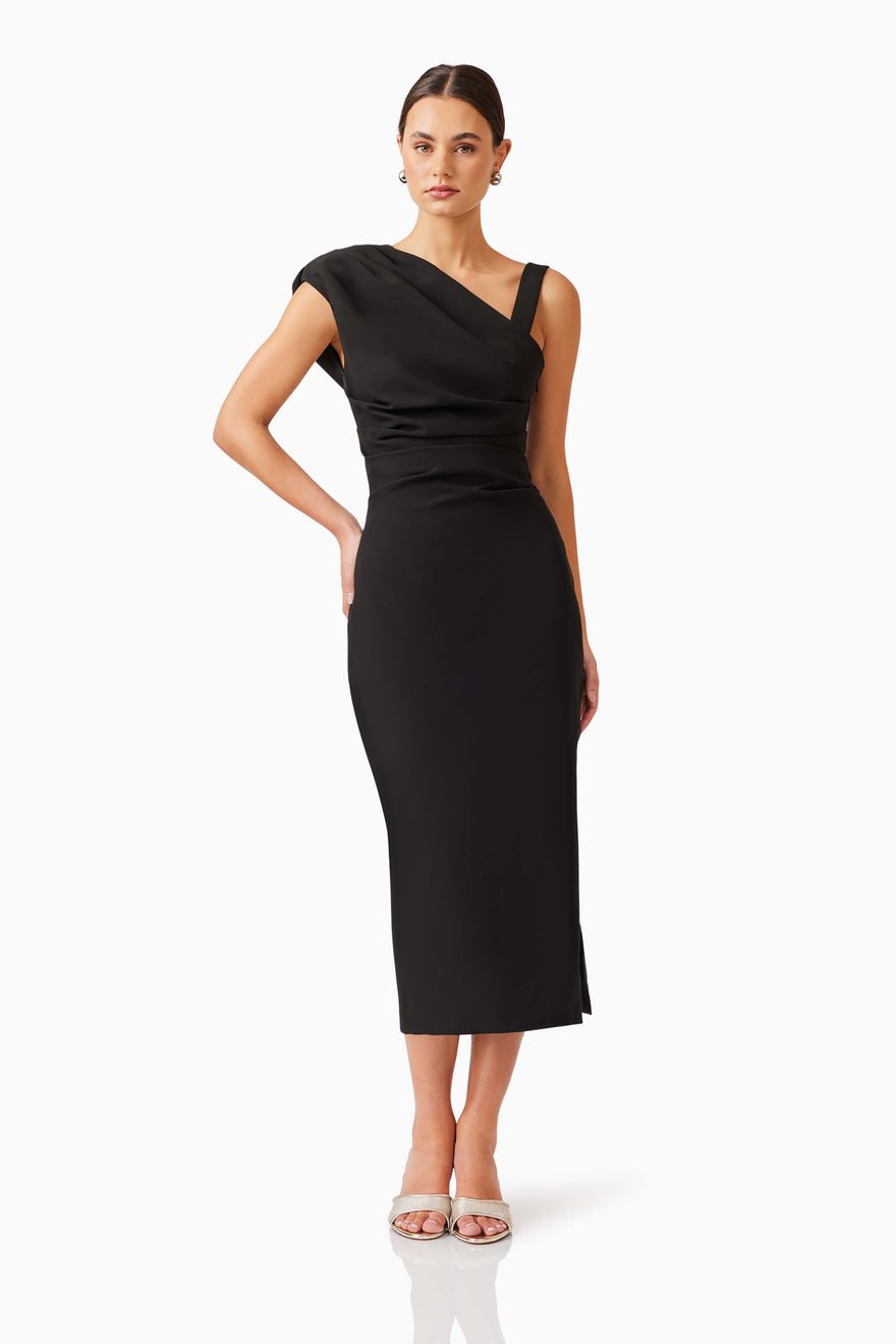 Elliatt Kourtney Midi Dress - Black photo 3