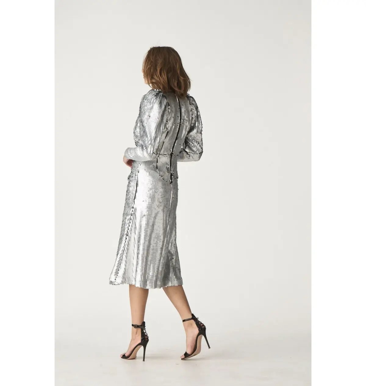 Rachel Gilbert Leopold Dress Silver Size 2 / AU 10 photo 2
