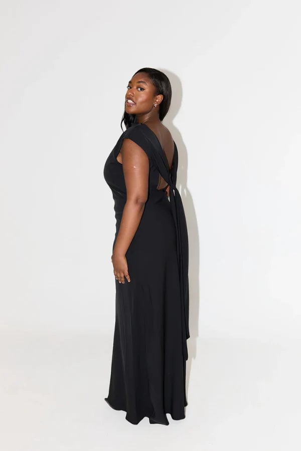 ODD MUSE THE ULTIMATE MUSE DRAPE BACK MAXI DRESS - BLACK photo 4