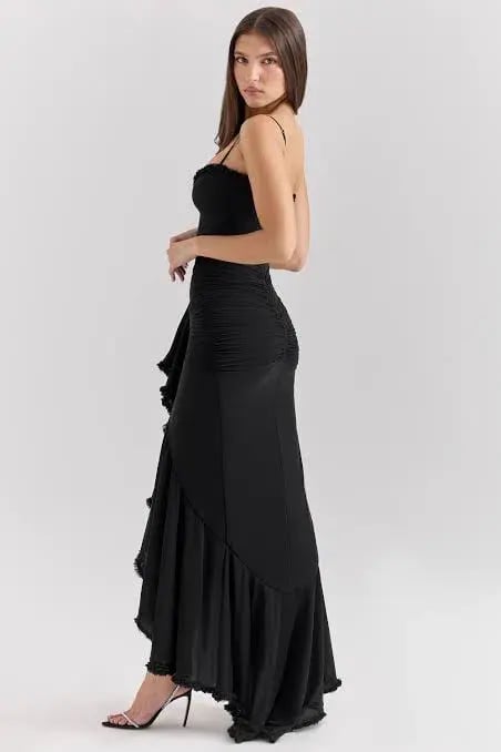 House of Cb Gabbi Black Maxi Dress Size 8 photo 2
