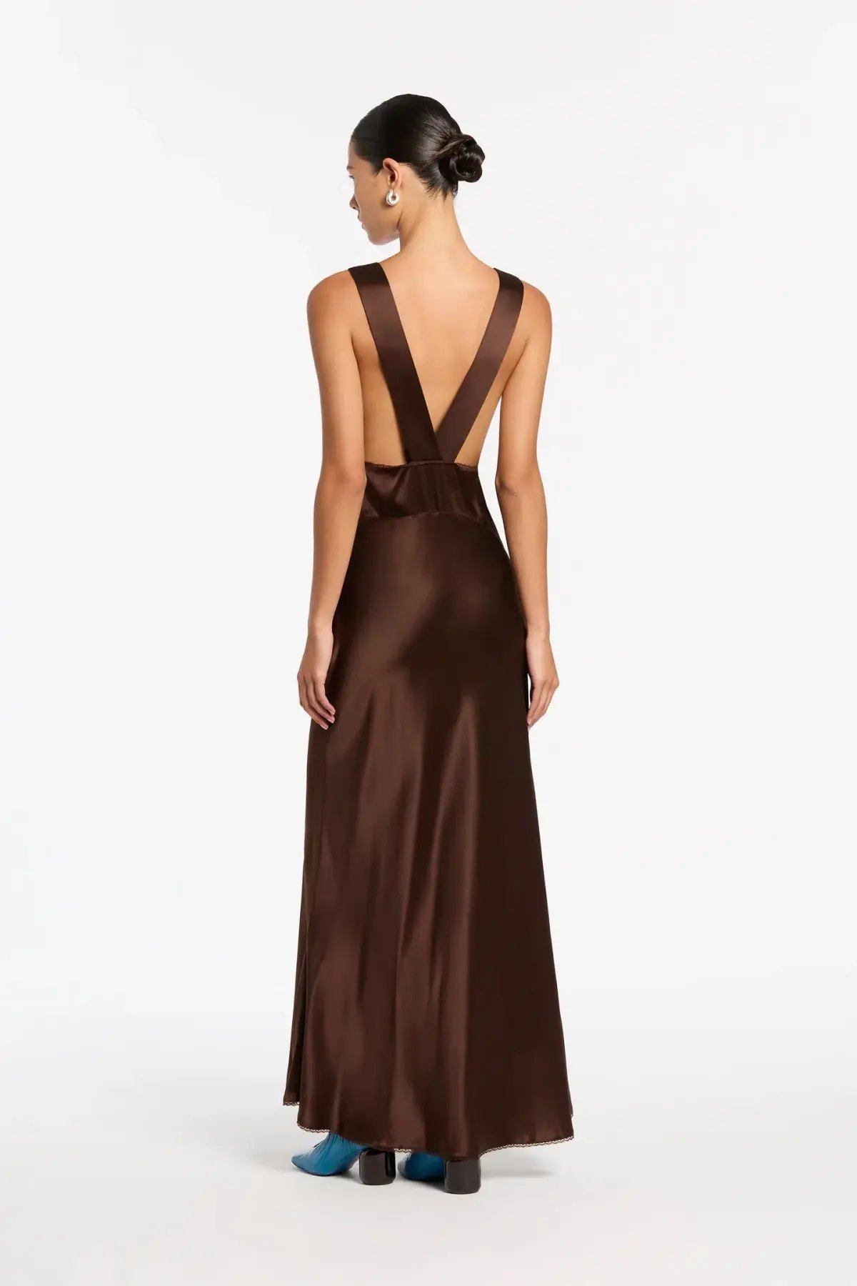 Sir the Label Aries Cut Out Gown Brown Size 8 photo 4
