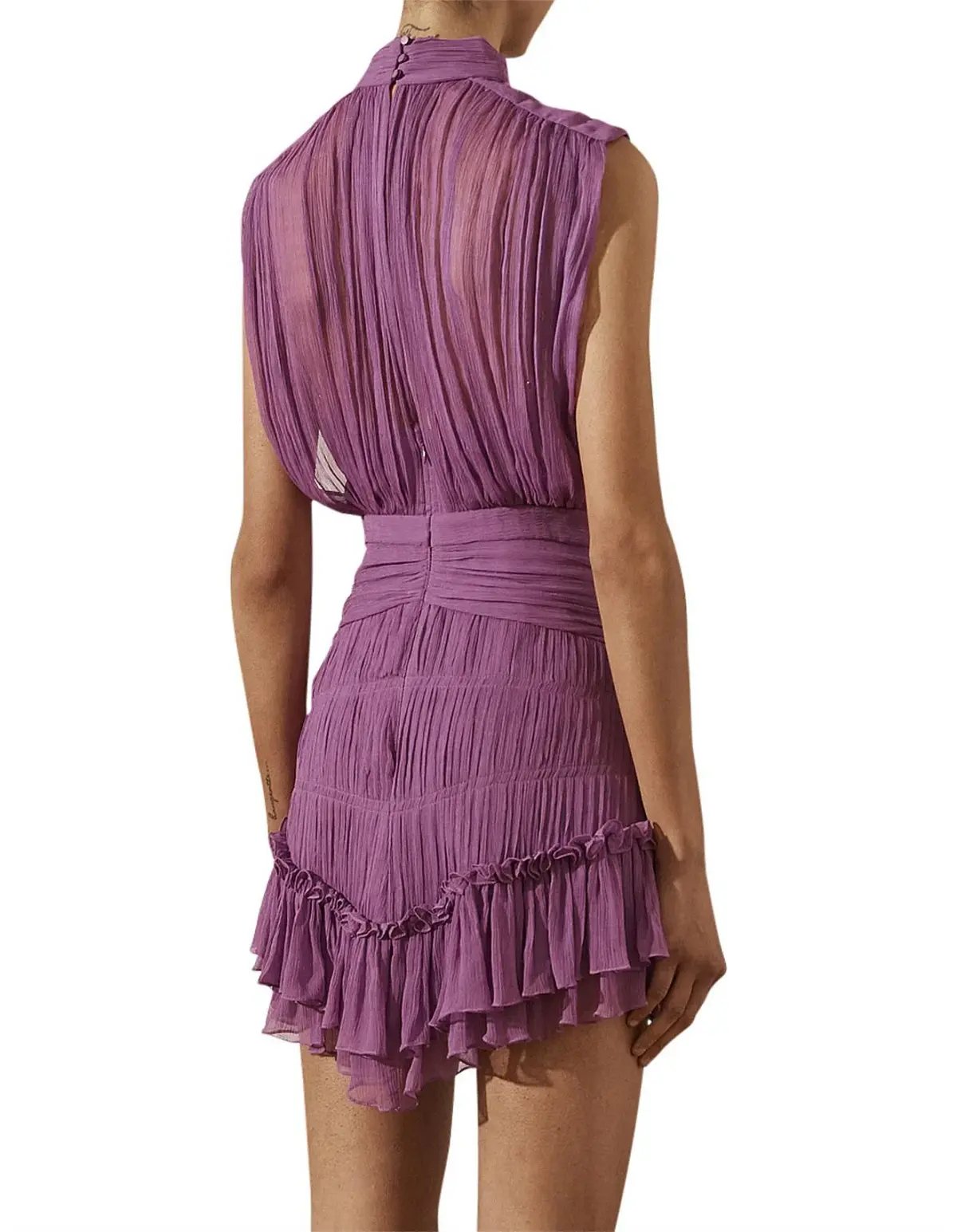 Shona Joy Emilia Sleeveless Mini Dress Purple Size 8 photo 2