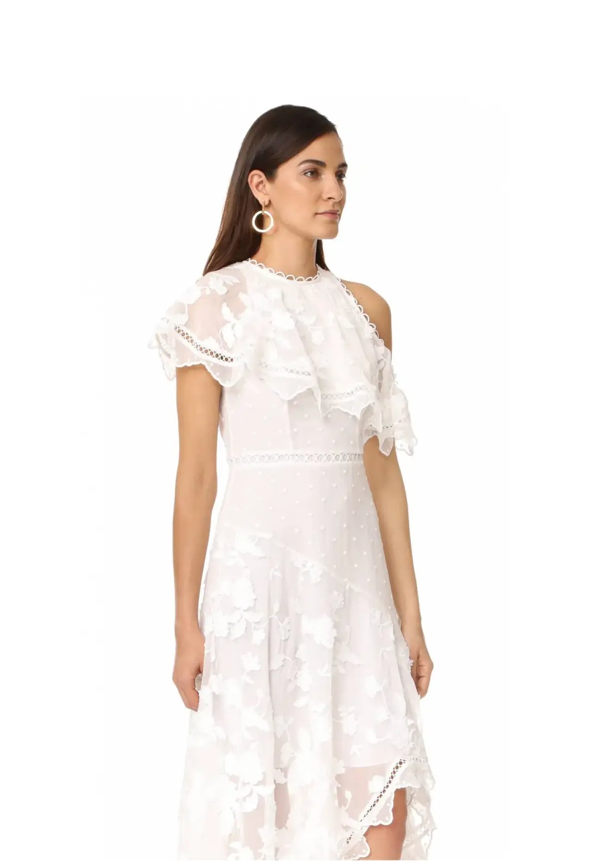Zimmermann Mercer Bird Floating Dress Ivory Size 2 / Au 12 photo 2