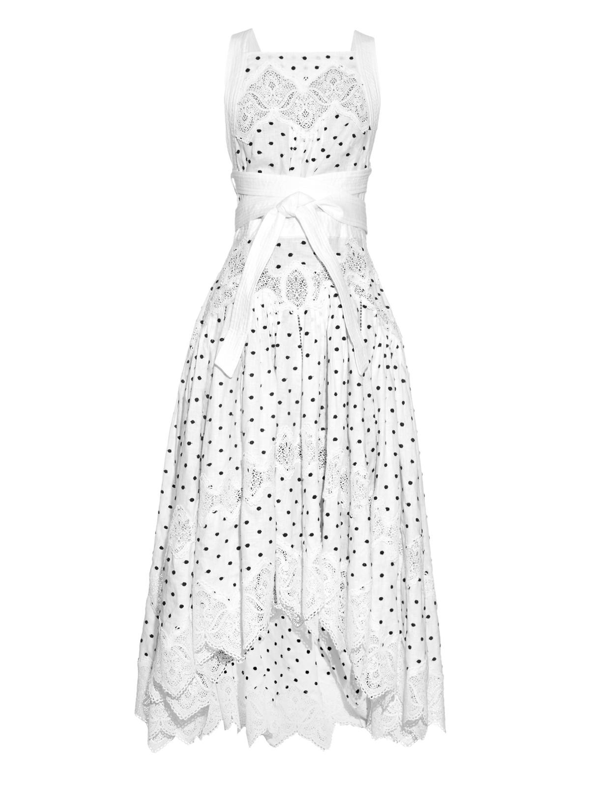 Zimmermann Empire Polka-Dot Dress White Size 0 / AU 8 photo 4