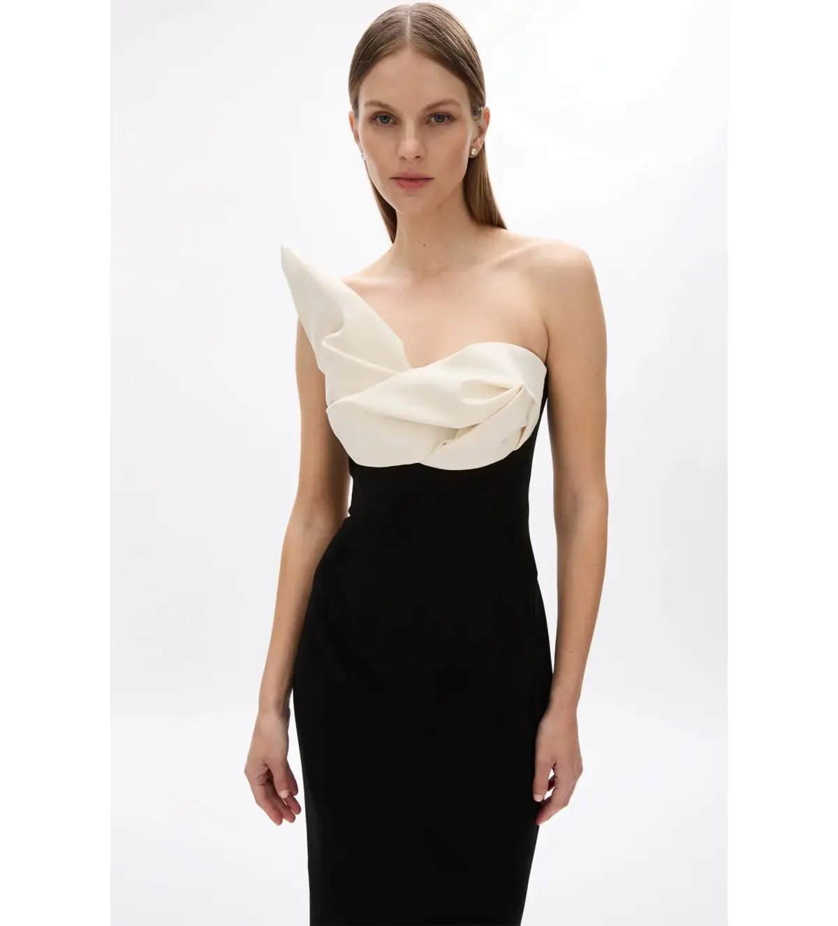 Rachel Gilbert Cassidy Midi Dress Black/Coconut Size AU 8 photo 3