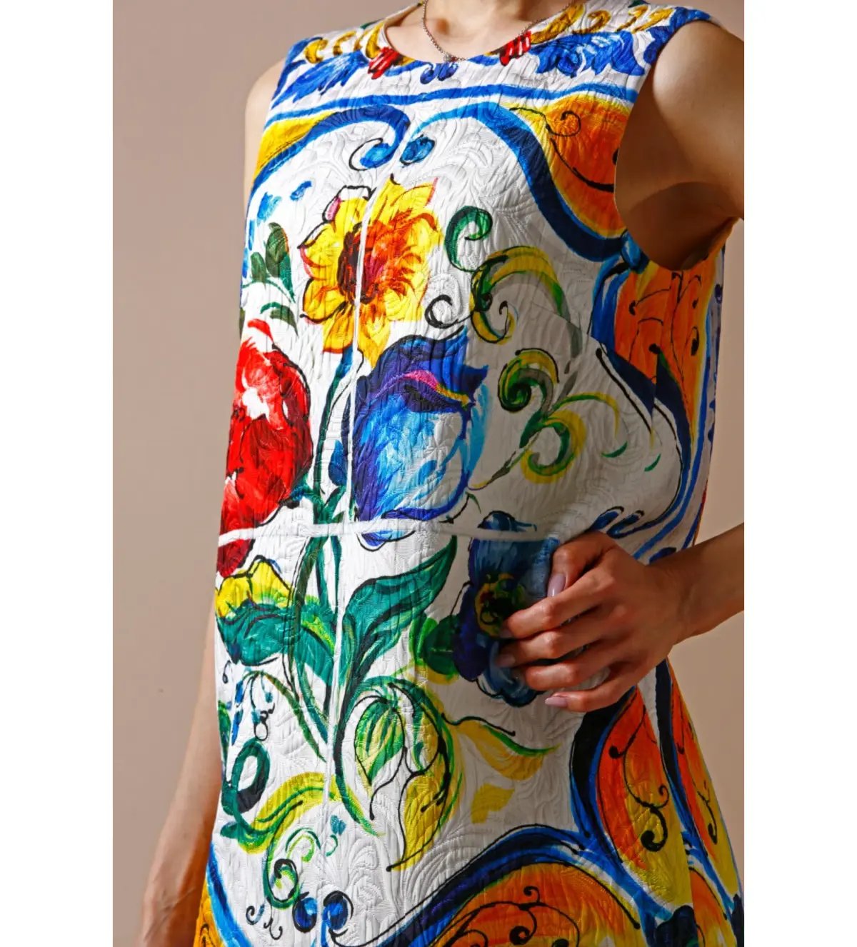 Dolce & Gabbana Majolica Print Mini Dress Multi Size AU 6 photo 2