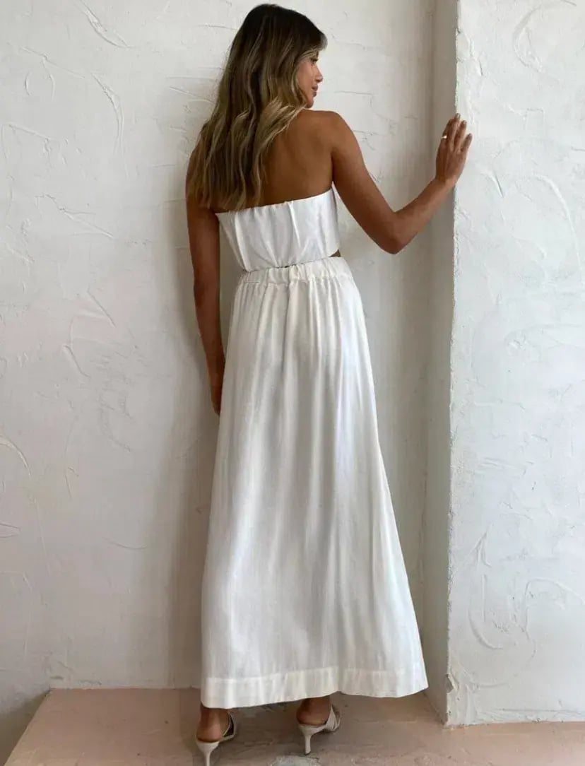 Sir The Label Clemence Bustier and Maxi Skirt Set White Size 6 photo 4