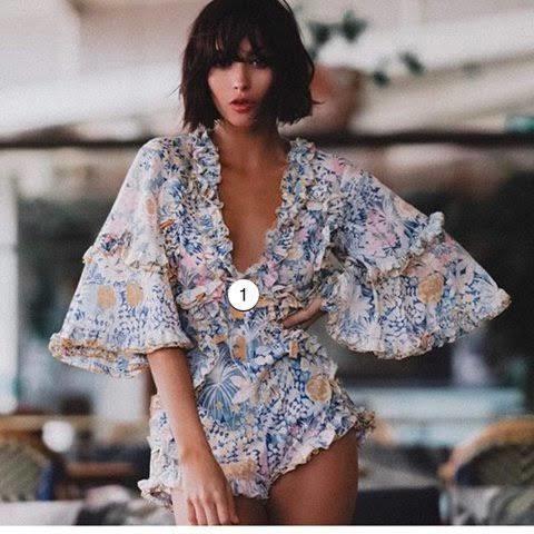 Alice McCall Choose Me Romper Blue Floral Size 8 photo 3