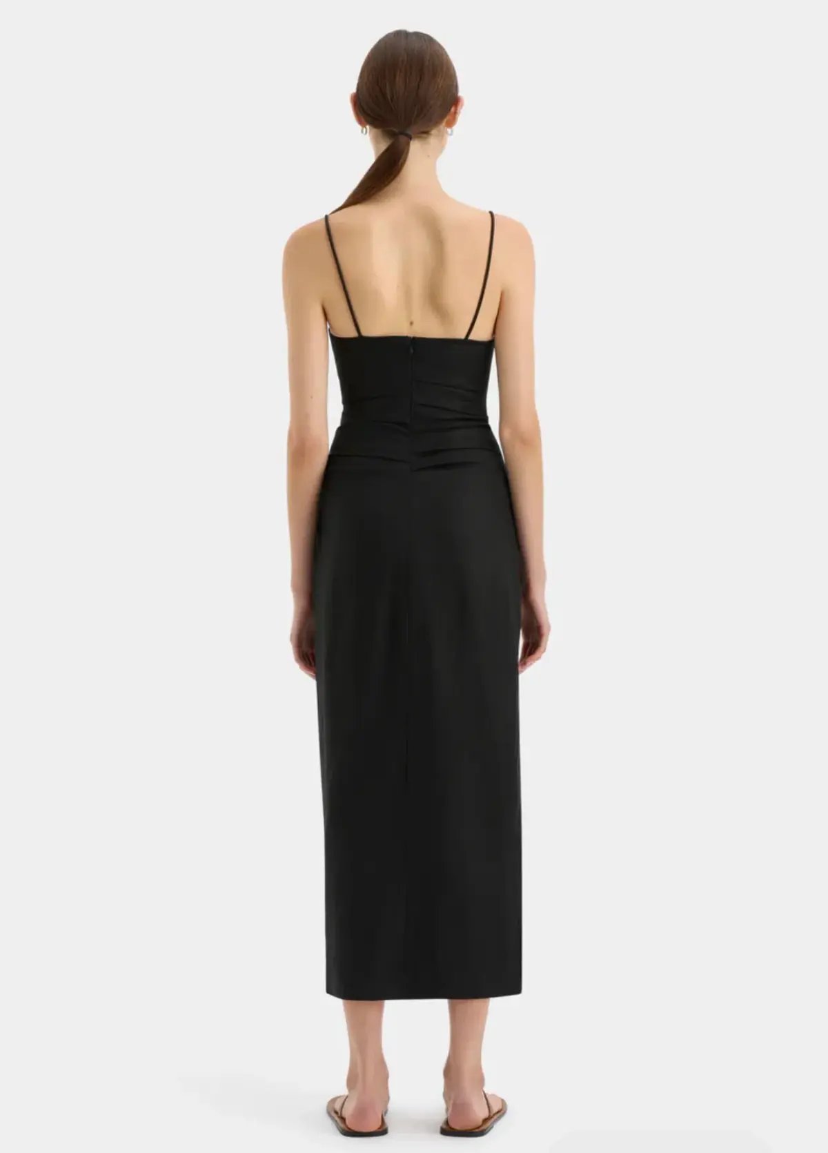 Sir the Label Noemi Balconette Midi Dress in black Size AU 8 photo 3