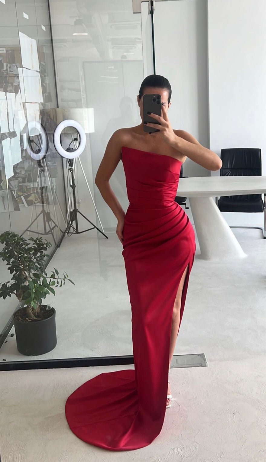 Lia Stublla Amelie Gown - Red photo 4