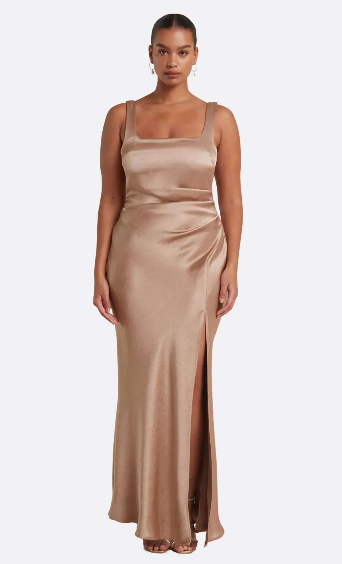 Bec & Bridge Dreamer Square Neck Dress Golden Size 8 photo 3
