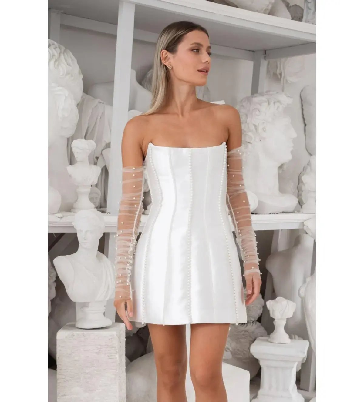 Eliya The Label Kayla Mini Dress White Size AU 10 photo 5