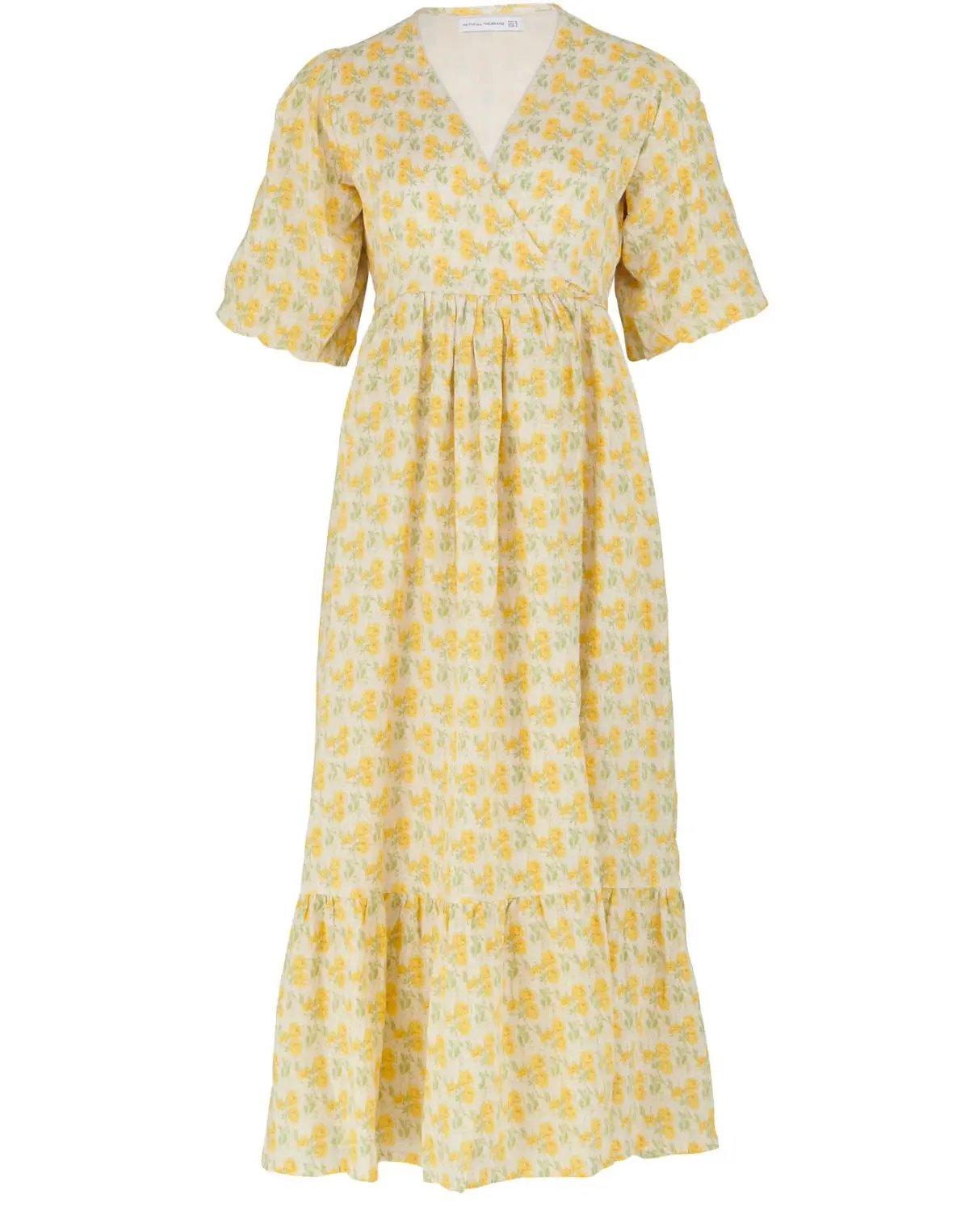 Faithfull the Brand Thulla Wrap Midi Dress in Dahlee Floral Print Size 8 photo 4