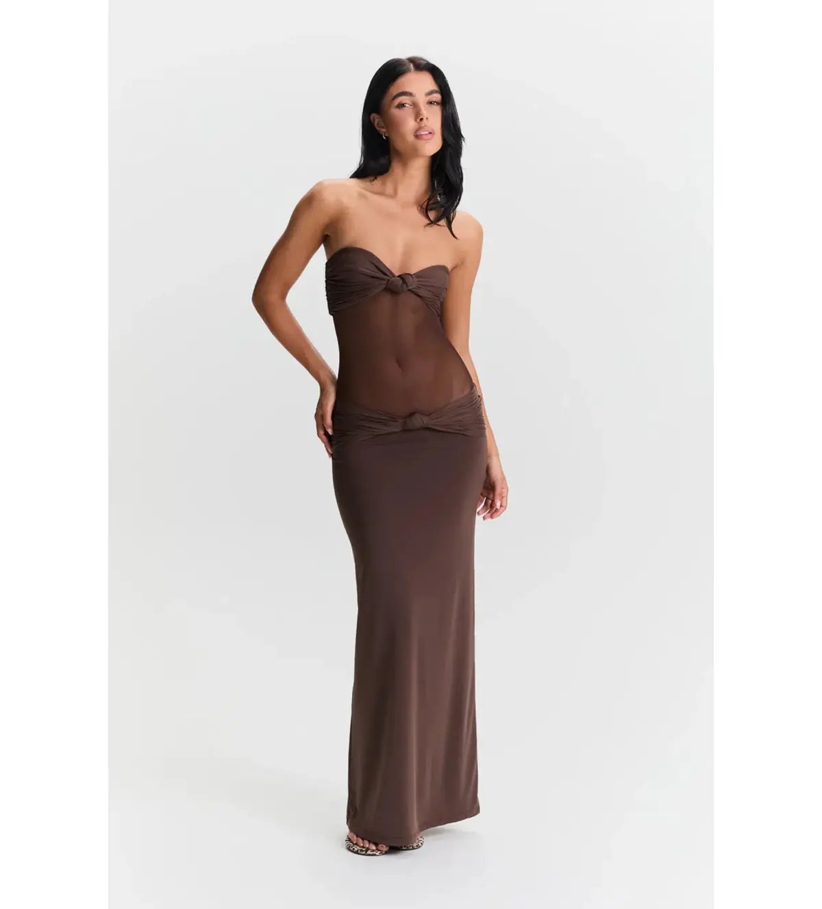 Natalie Rolt Elodie  Mini Silk Brown Size 6 photo 33