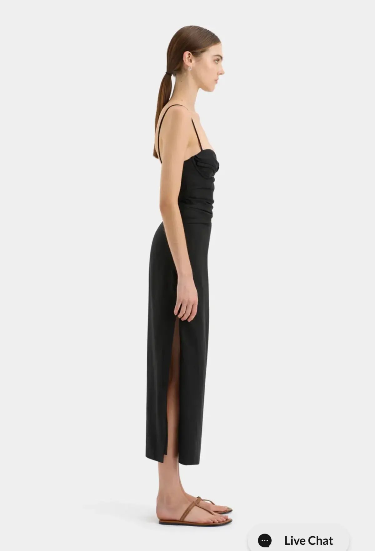 Sir the Label Noemi Balconette Midi Dress in black Size AU 8 photo 2