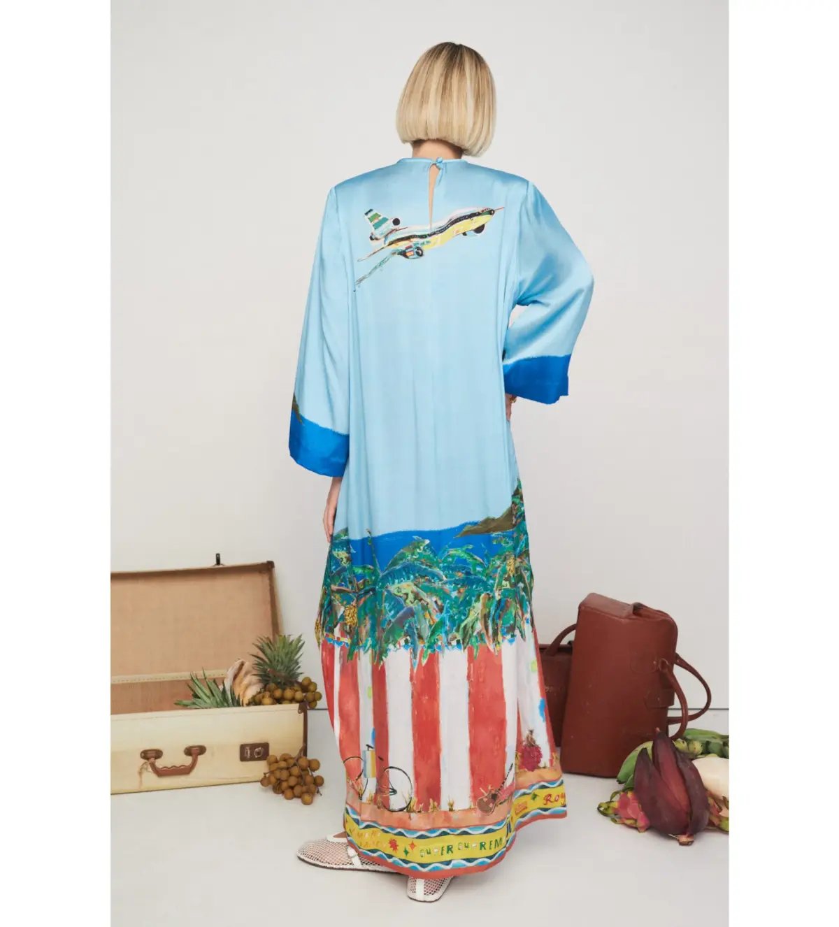 Alemais All Aboard Midi Dress Print Size AU 14 photo 2