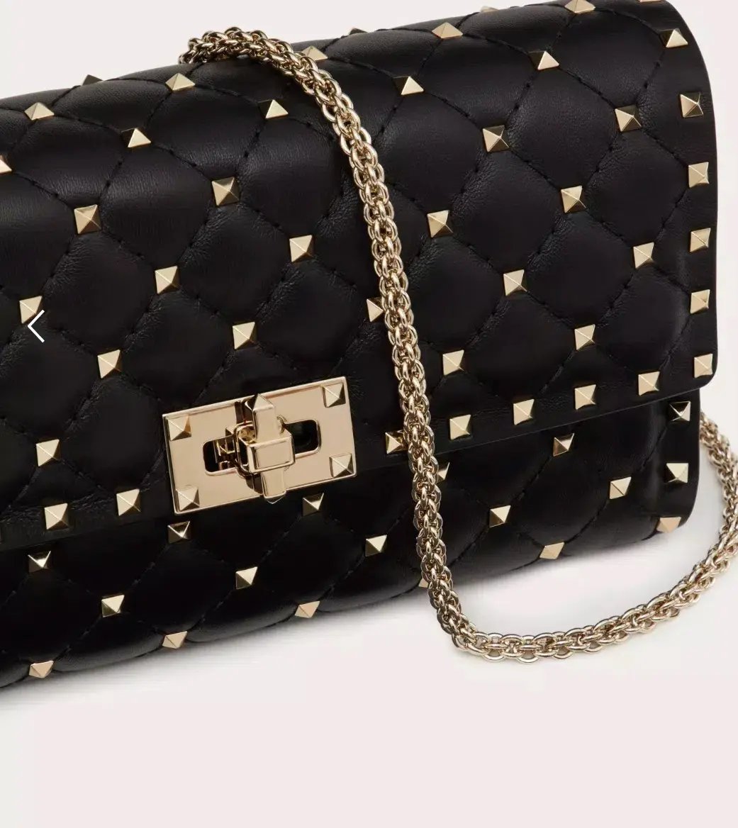 Valentino Rockstud Spike Clutch in Black photo 5