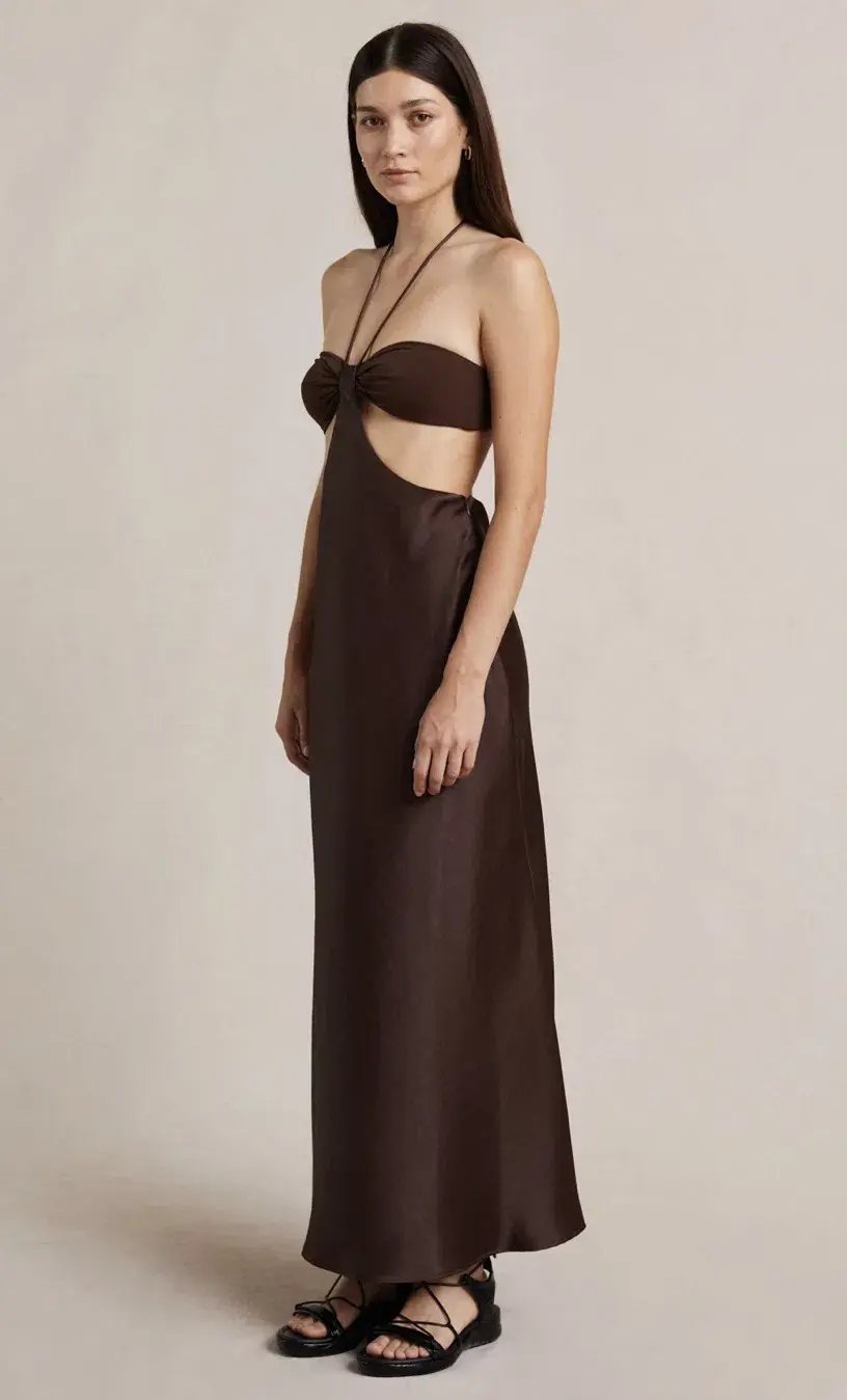 Bec & Bridge Nadia Cutout Dress Brown Size 10 photo 2