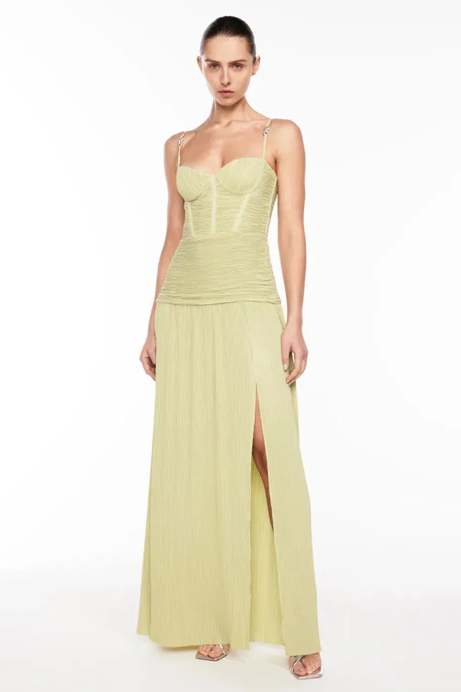 Manning Cartell Double Time Pleat Dress Pistachio Size 10 photo 2