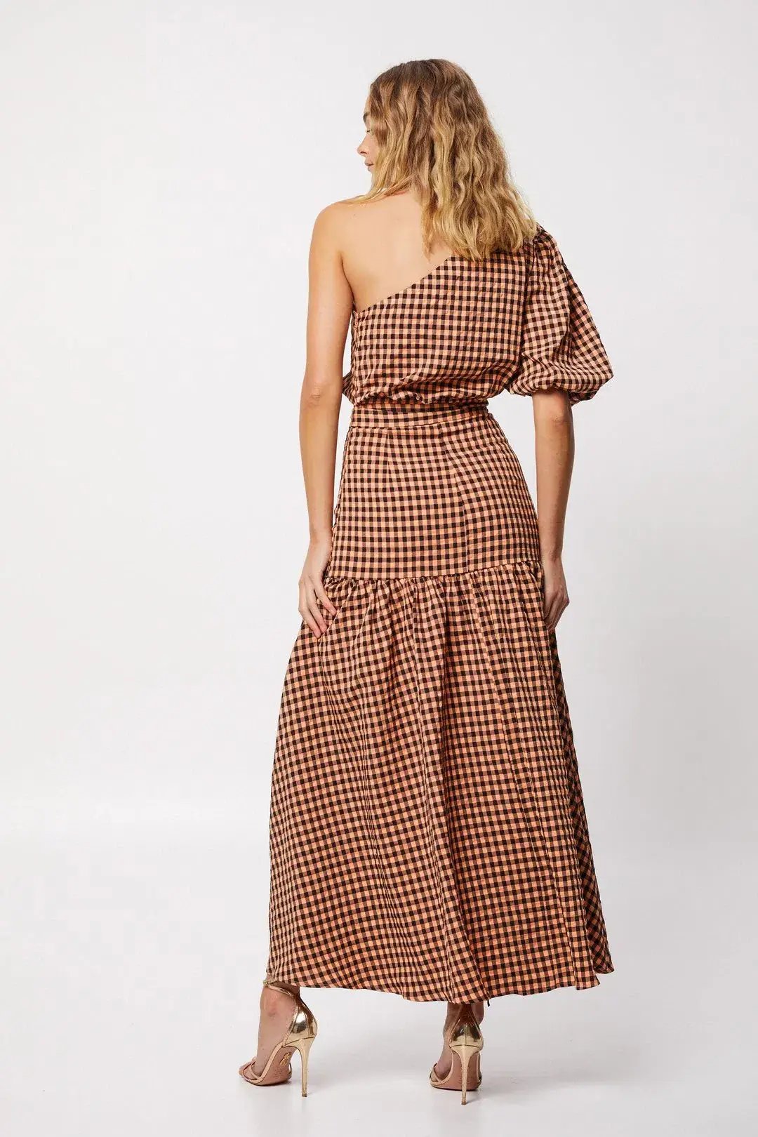 Mossman The Checked Out Maxi Dress Print Size 10 photo 2