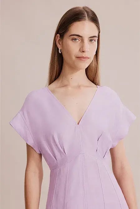 Country Road Panelled Midi Dress Lilac Size 8 photo 4