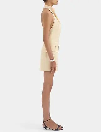 Sir The Label Sabina Belted Mini Dress Butter Size 10 photo 3