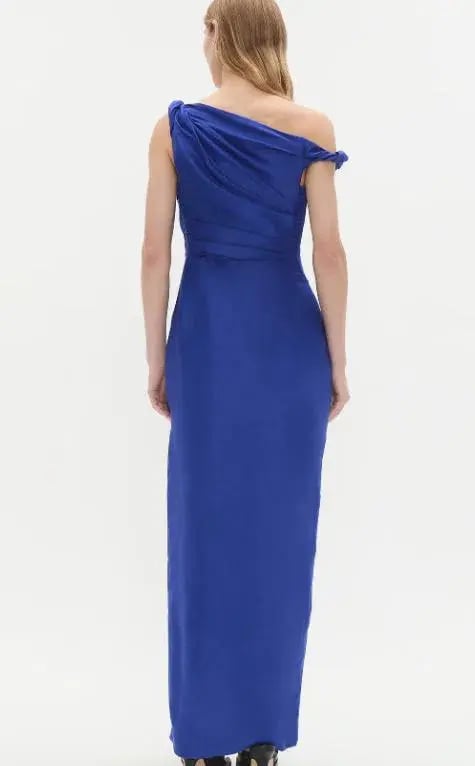 Aje Bridgette Midi Dress Bright Cobalt Size AU 8 photo 2