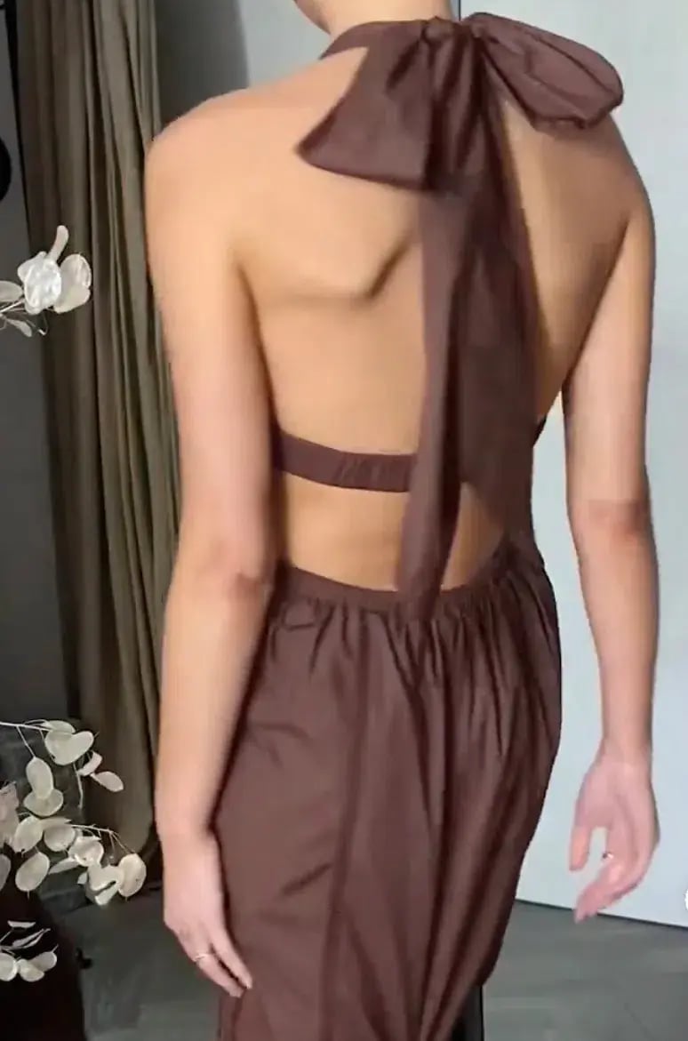 Joslin Elinor Coconut Dress Brown Size 12 photo 3