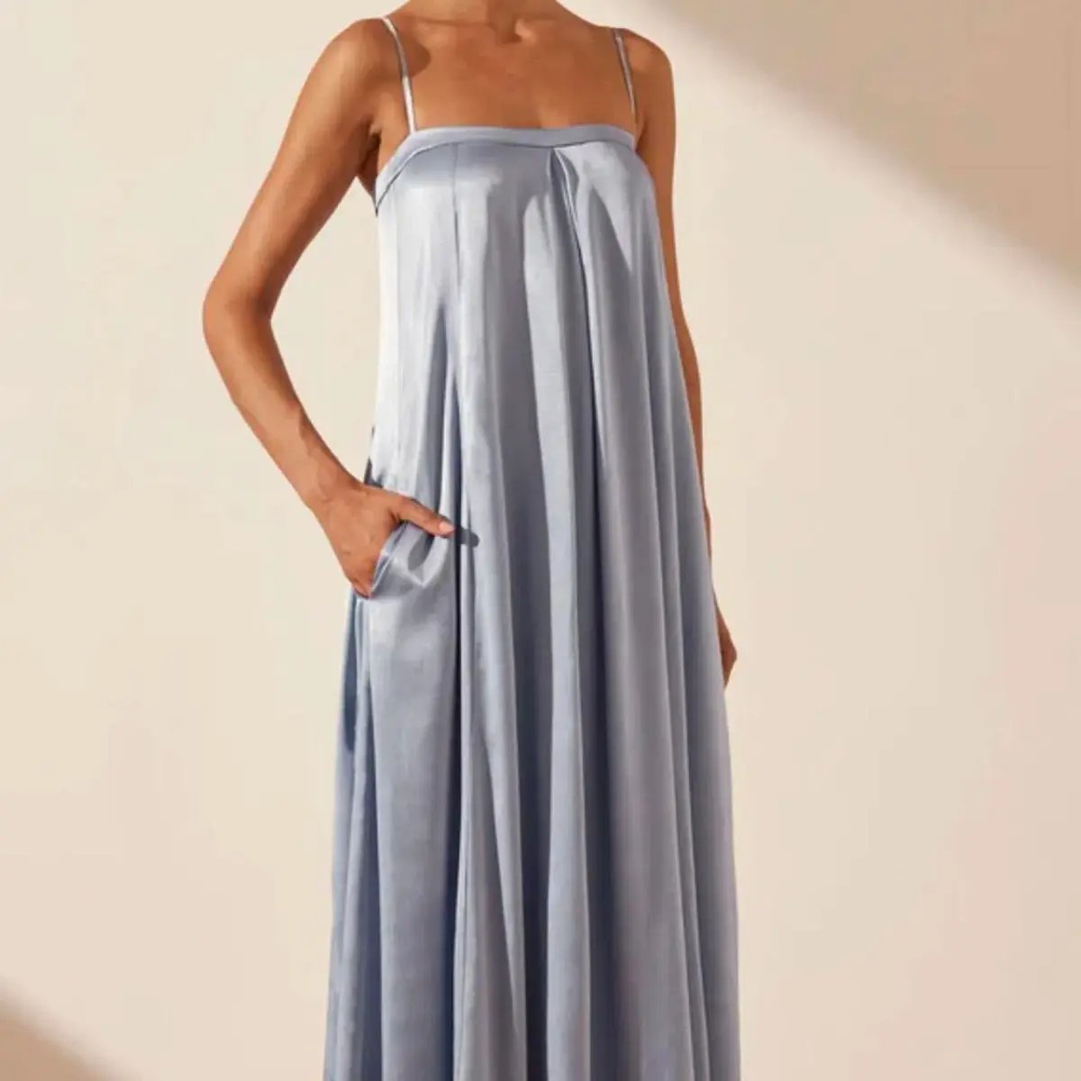 Shona Joy La Lune Column Maxi Dress in Powder Blue Size AU 6 photo 3