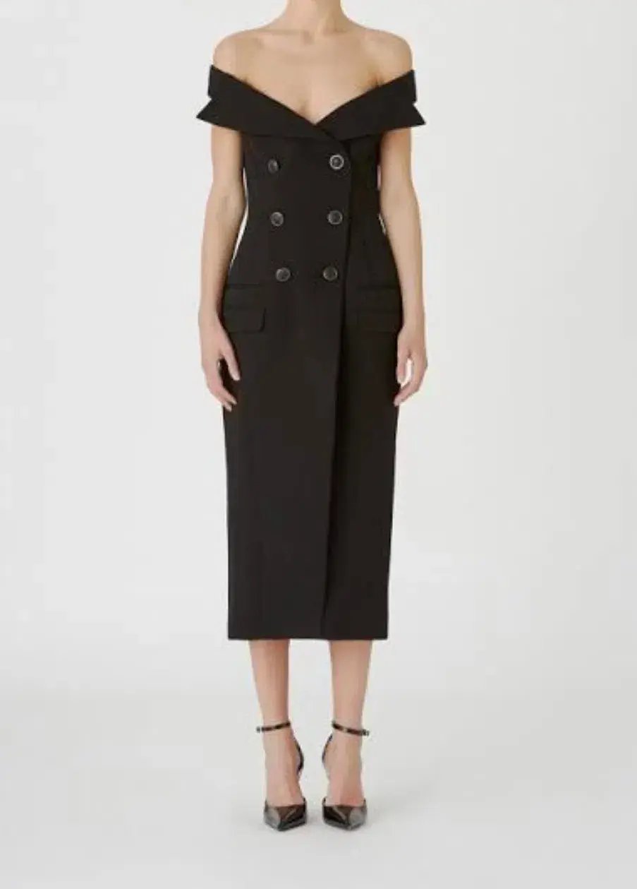 Camilla and Marc Ames Midi Dress Black Size 10 photo 2