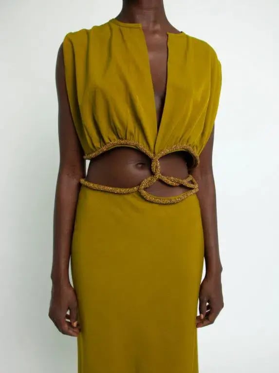 Christopher Esber Crystal Interweave Dress Size 8 photo 3