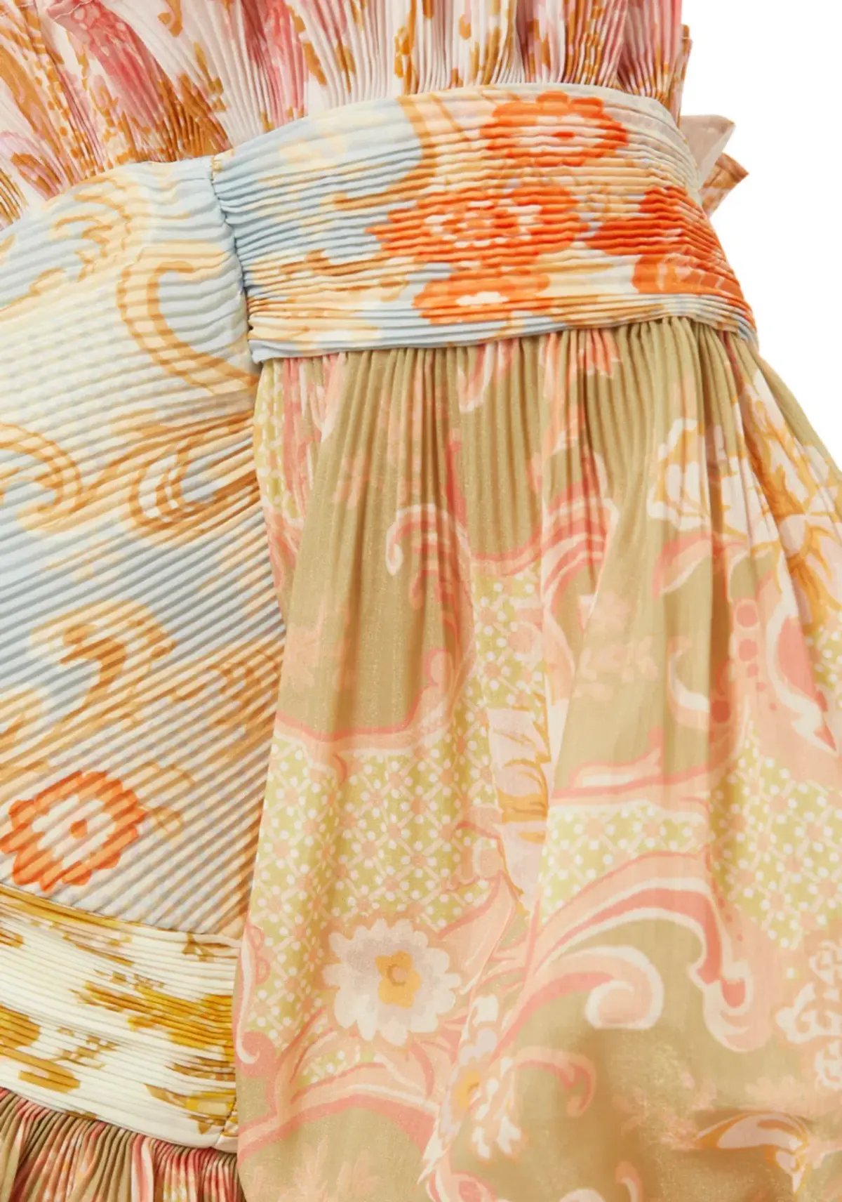 Zimmermann Postcard Pleated Fan Top size 2 Long Skirt Print Size 3 photo 2