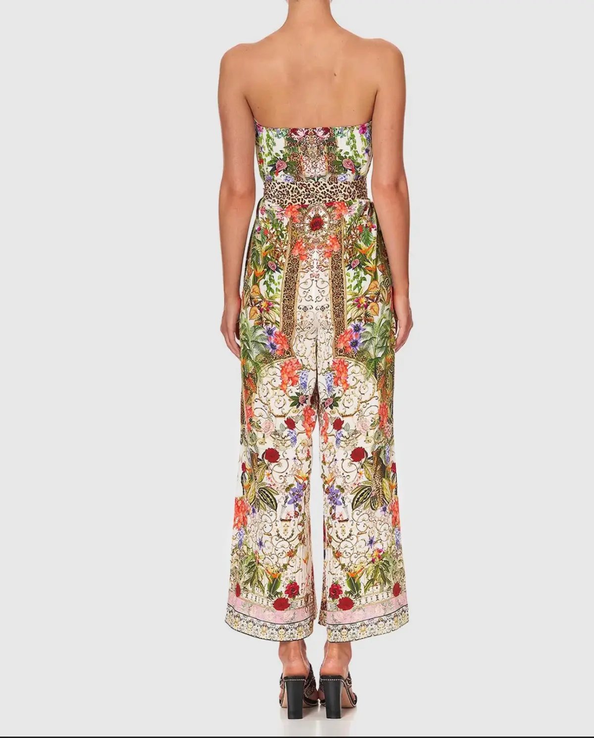 Camilla Fair Verona Tie Waist Strapless Jumpsuit with Belt Multi Size M/Au 12 photo 4