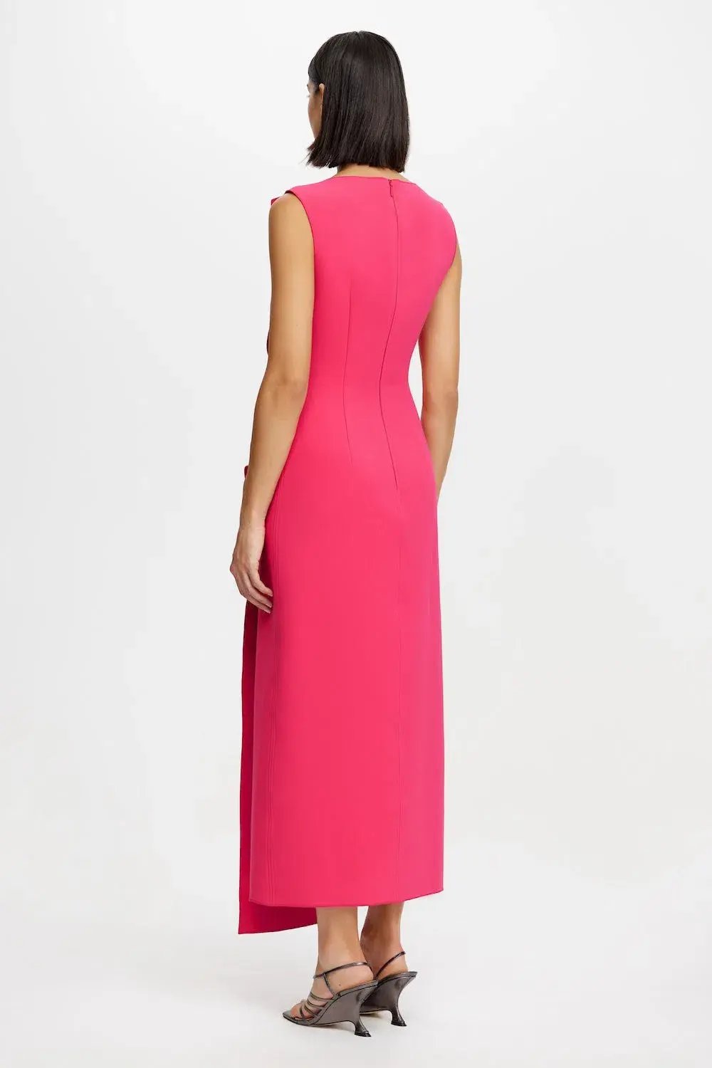 Acler Normanhill Midi Dress in Berry Pink Size 12 photo 3