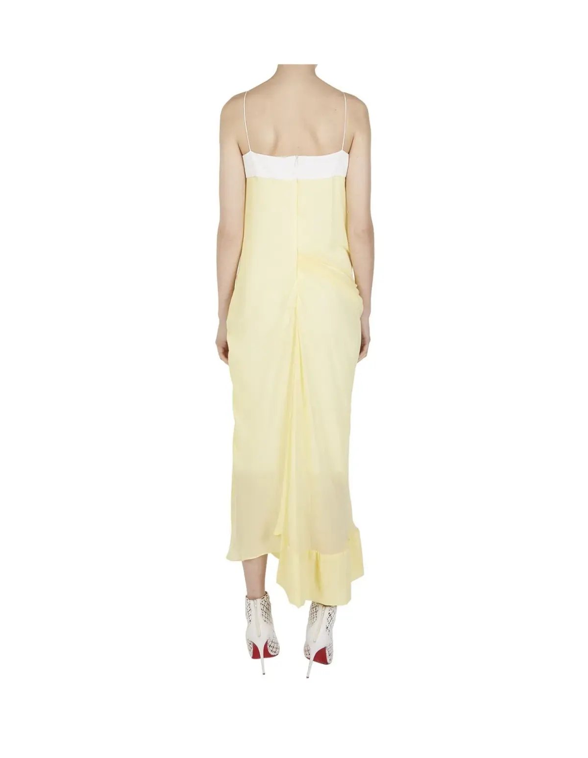 Christopher Esber Waffled Hem Dress Yellow AU 6 photo 2