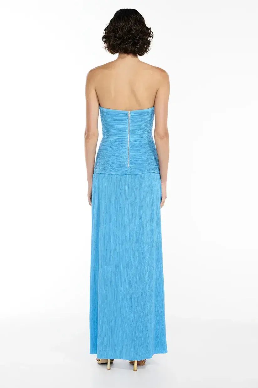 Manning Cartell Cerulean Double Time Strapless Dress in Blue Size 4 photo 3