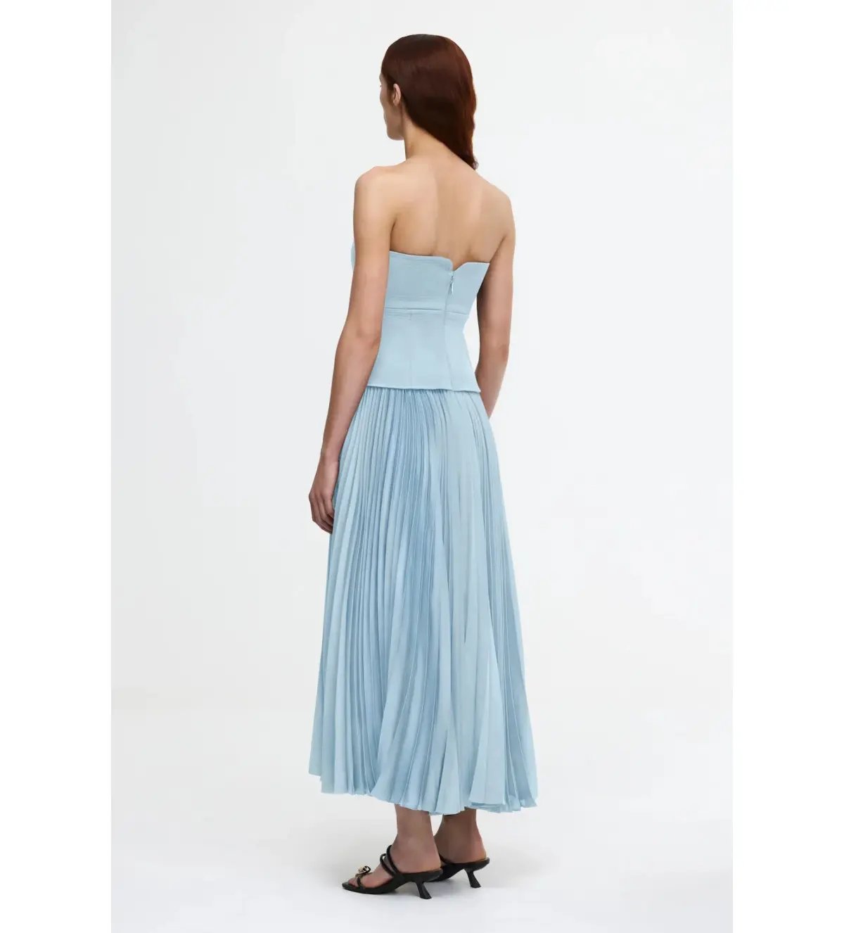 Acler Avonlea Midi Dress Celeste Blue Size AU 8 photo 3