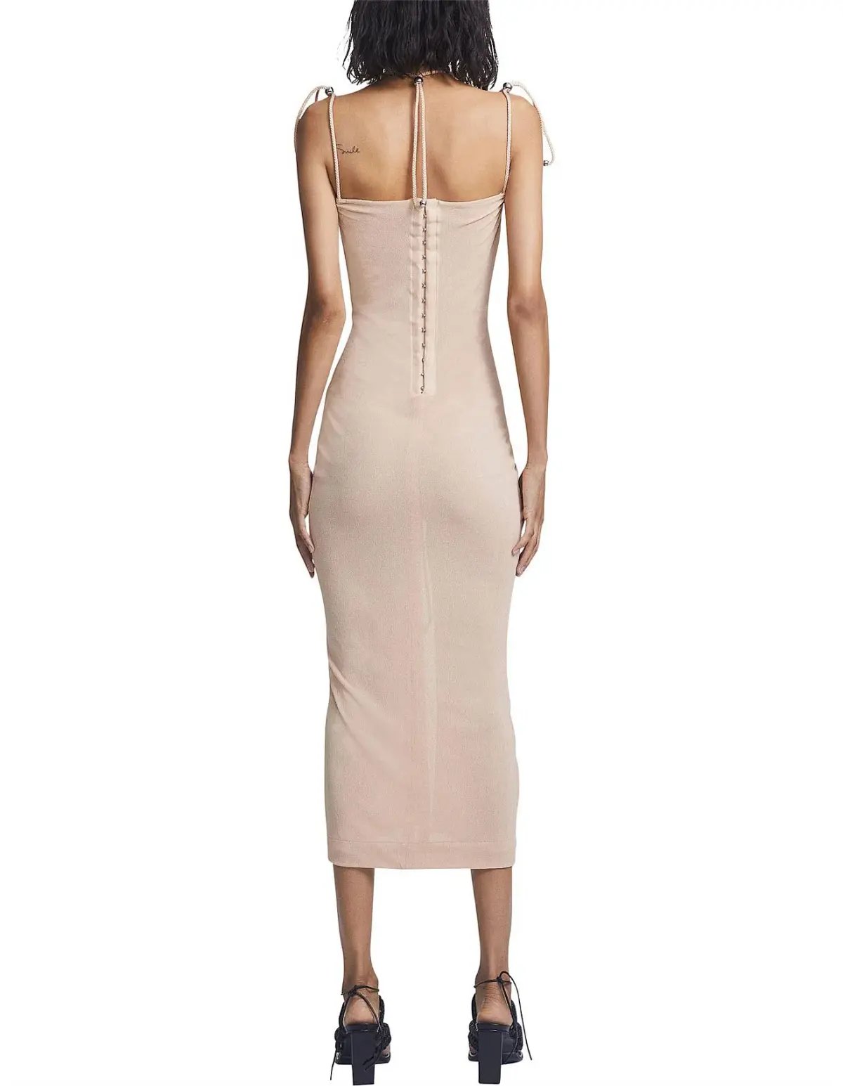 Dion Lee Gathered Butterfly Dress Beige Size 8 photo 2