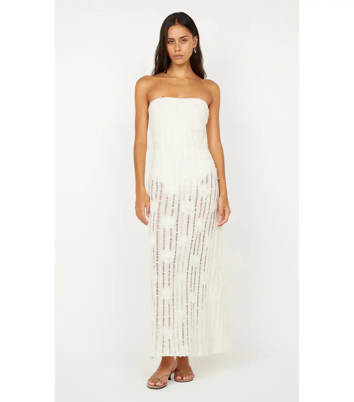 Bec & Bridge Amelie Strapless Maxi Dress in Ivory Size AU 12 photo 2