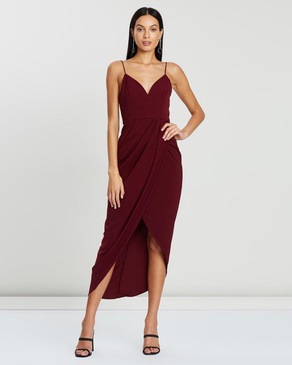 Shona Joy Core Cocktail Dress Burgundy Size 10 photo 2